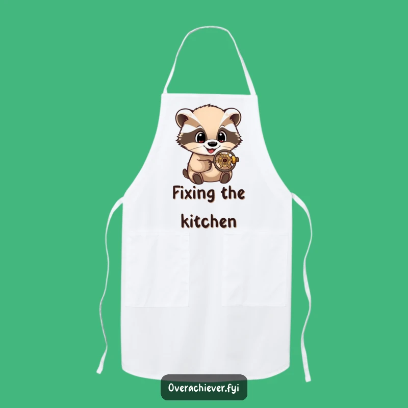 Funny Badger's Precision Apron: Master the Details with This Intricate Mechanism Design, Gift Idea