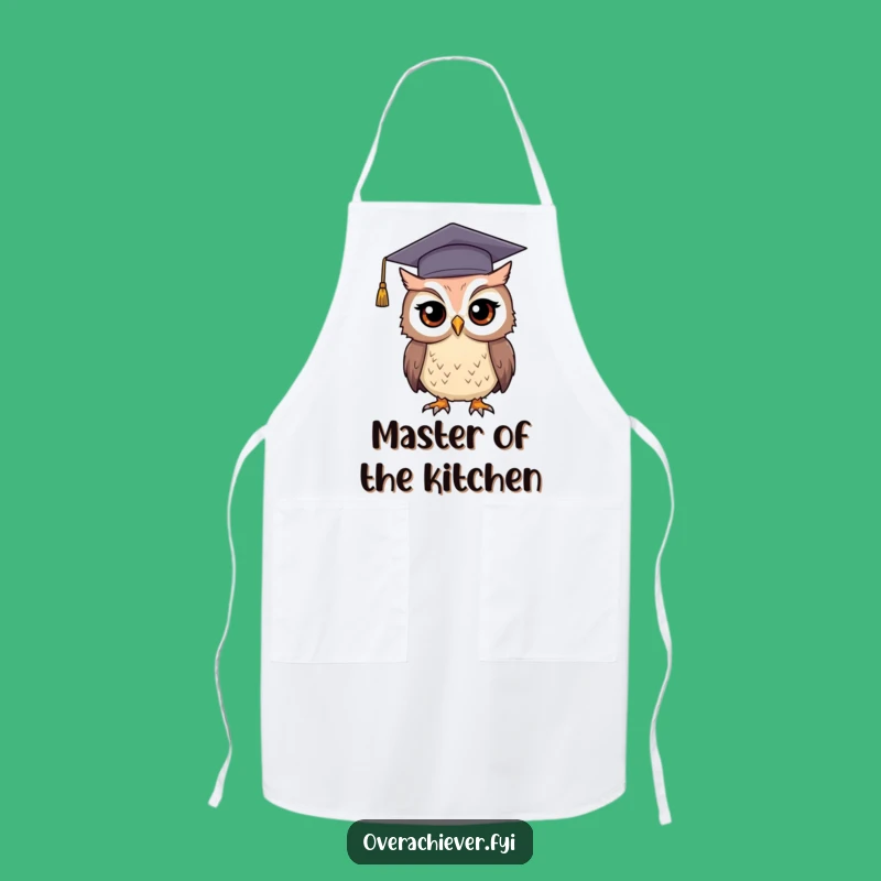 Funny Graduation Owl Apron: Cook Up Some Laughs in the Kitchen