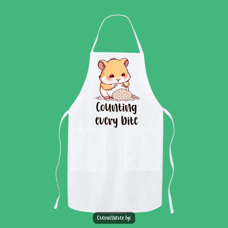 Funny Hamster Rice Counting Apron, Hilarious Kitchen Companion