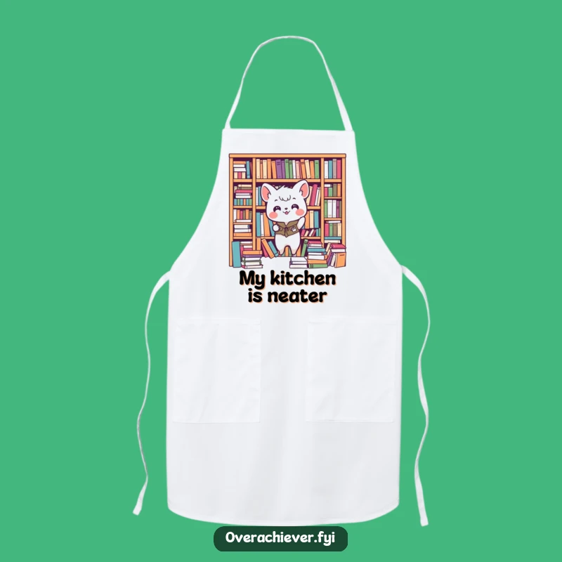 Funny Organizer Animal Apron: Bookshelf Tidy Chef - Perfect Gift!