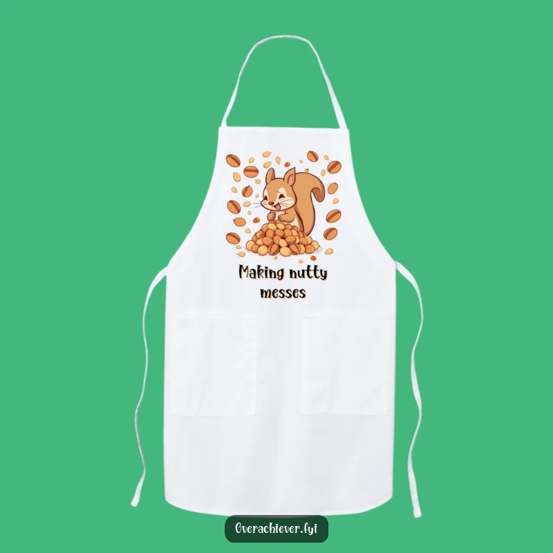 Funny Squirrel Nut Gathering Apron: Humorous Gift for Kitchen Collectors