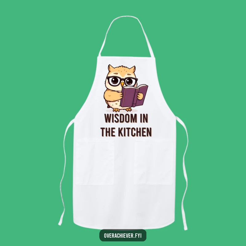 Funny Smart Owl Apron: Cook Up Some Scholarly Laughs!