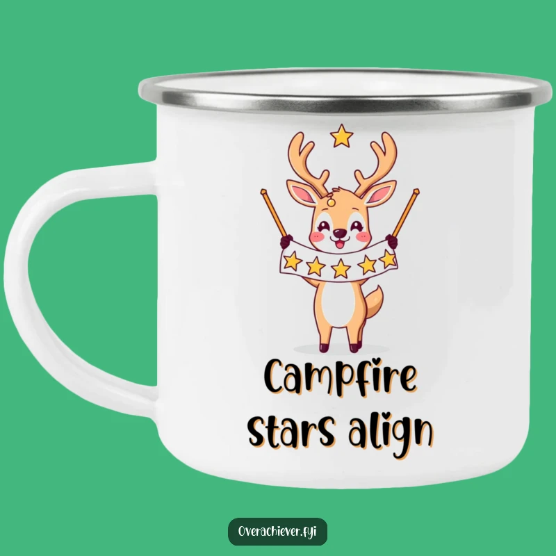 Funny Star Deer Camping Mug: Celebration Humor Outdoors!