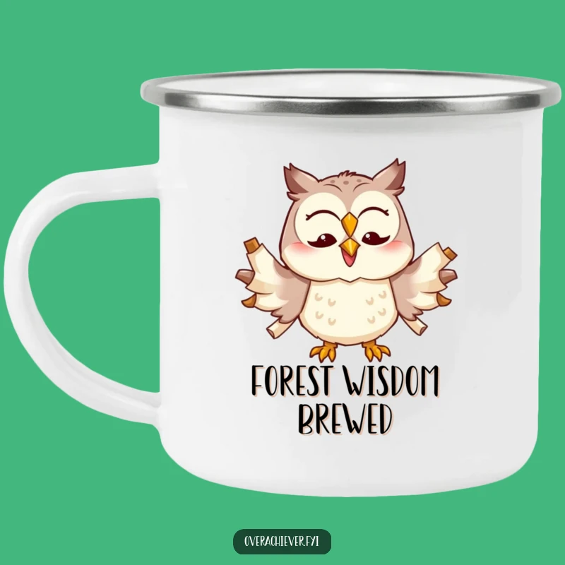 Funny Owl Multitasking Camping Mug - Durable & Hilarious Scholar Gear