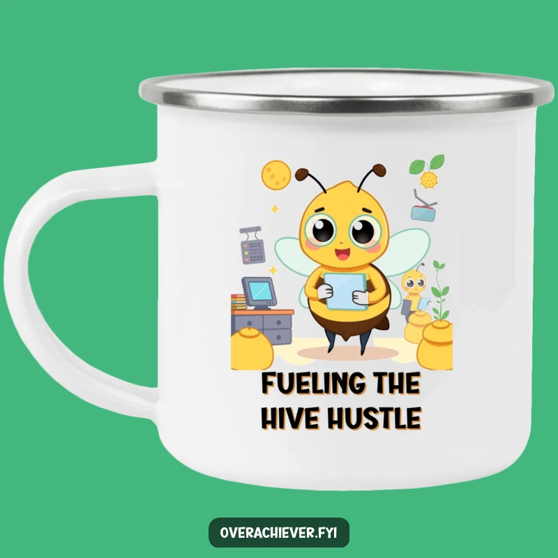 Funny Bee Camping Mug: Enjoy Your Brews with this Hilarious Hive Manager's Mug