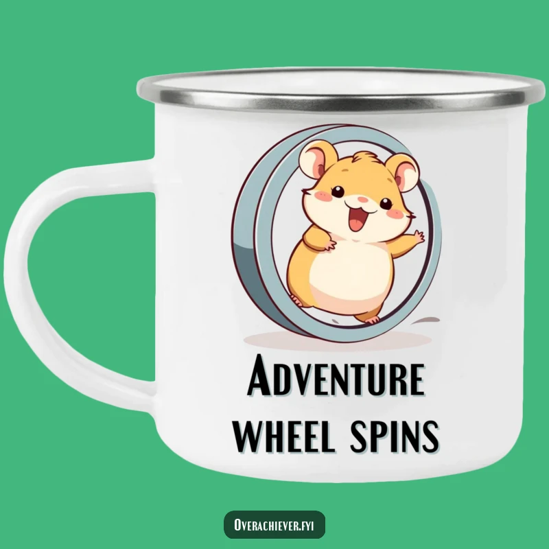 Funny Hamster's Trailblazer Mug: Top Speed Adventures Outdoors, Perfect Camping Gift