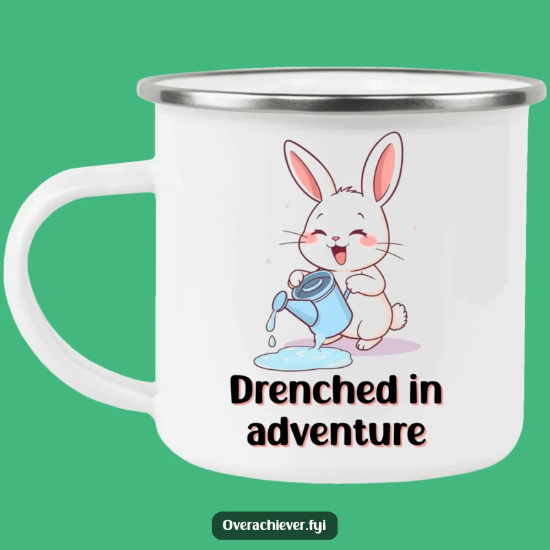 Funny Rabbit Watering Camping Mug: Outdoor Garden Fun, Perfect Funny Gift