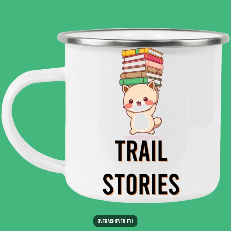Funny Bookworm Animal Camping Mug - Read & Relax Outdoors