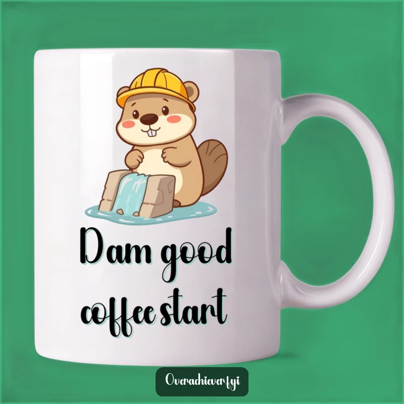Funny Beaver Builder Mug: Hard Hat Worker, Perfect Funny Gift!