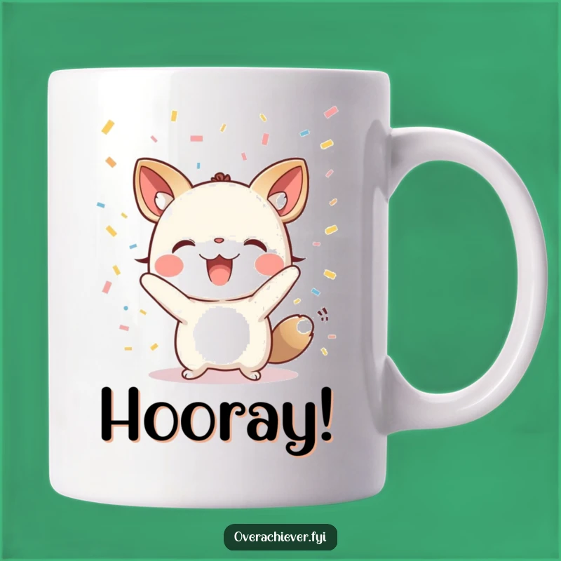 Funny Animal Celebration Mug: Cheerful Confetti Party, Perfect Funny Gift for Joyful People