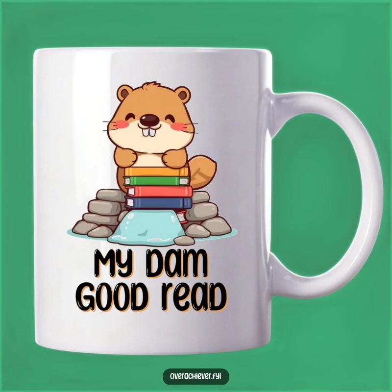 Funny Beaver Book Dam Mug - Intellectual Humor, Perfect Gift!