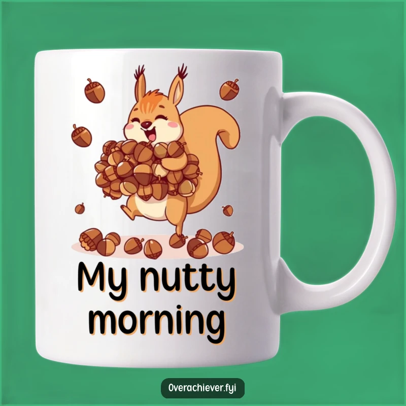 Funny Squirrel Juggling Mug: Acorn Hoarder's Delight, Perfect Funny Gift Idea