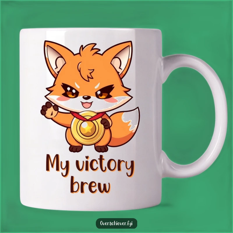 Funny Fox Medal Mug: Driven Achiever's Reward, Perfect Funny Gift Idea