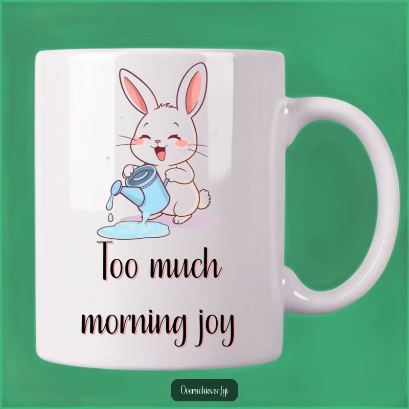 Funny Rabbit Watering Mug: Energetic Garden Joy, Perfect Funny Gift Idea