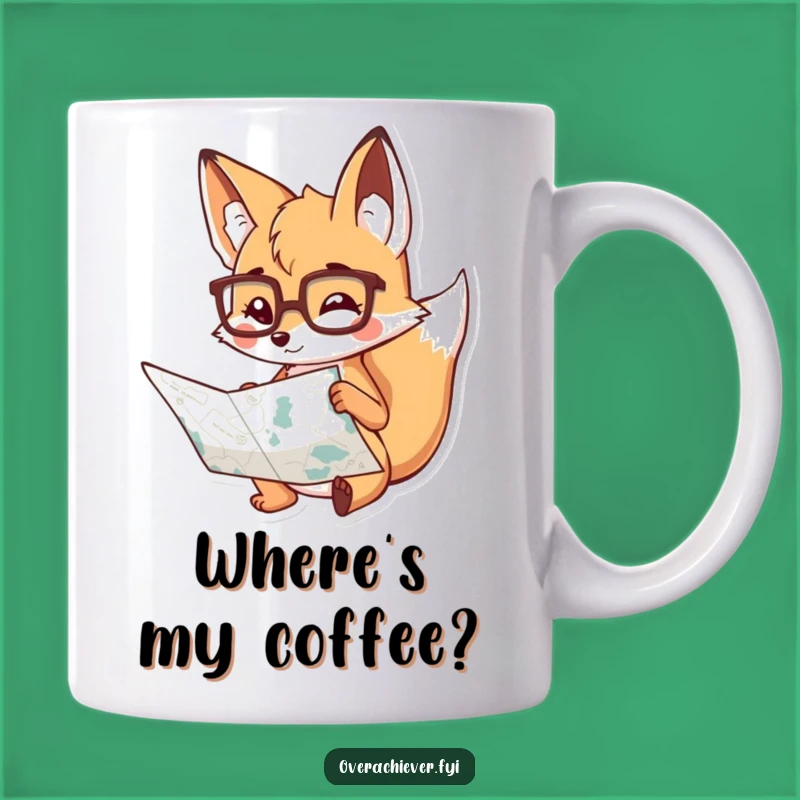 Funny Fox Explorer Mug: Perfect Humorous Gift for the Witty Navigator!
