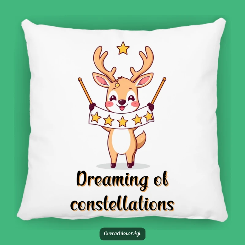 Funny Star Deer Pillow: Cozy Humor for Champions!