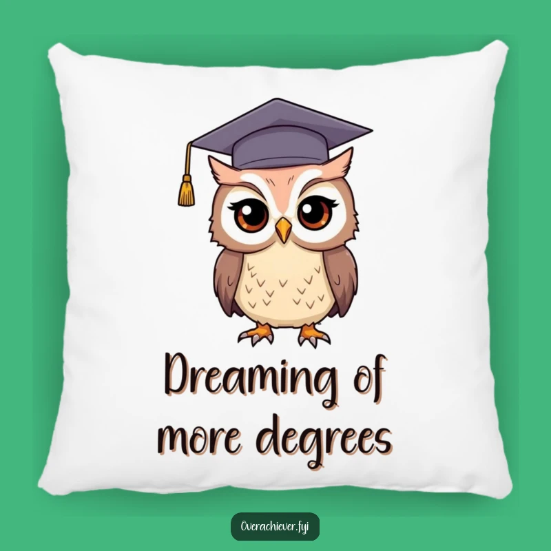 Funny Graduation Owl Pillow: Comfy and Humorous Decor for Grads