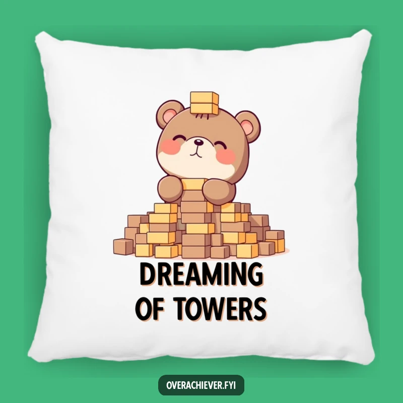 Funny Bear Stacking Pillow: Cozy Comfort with Focused Fun