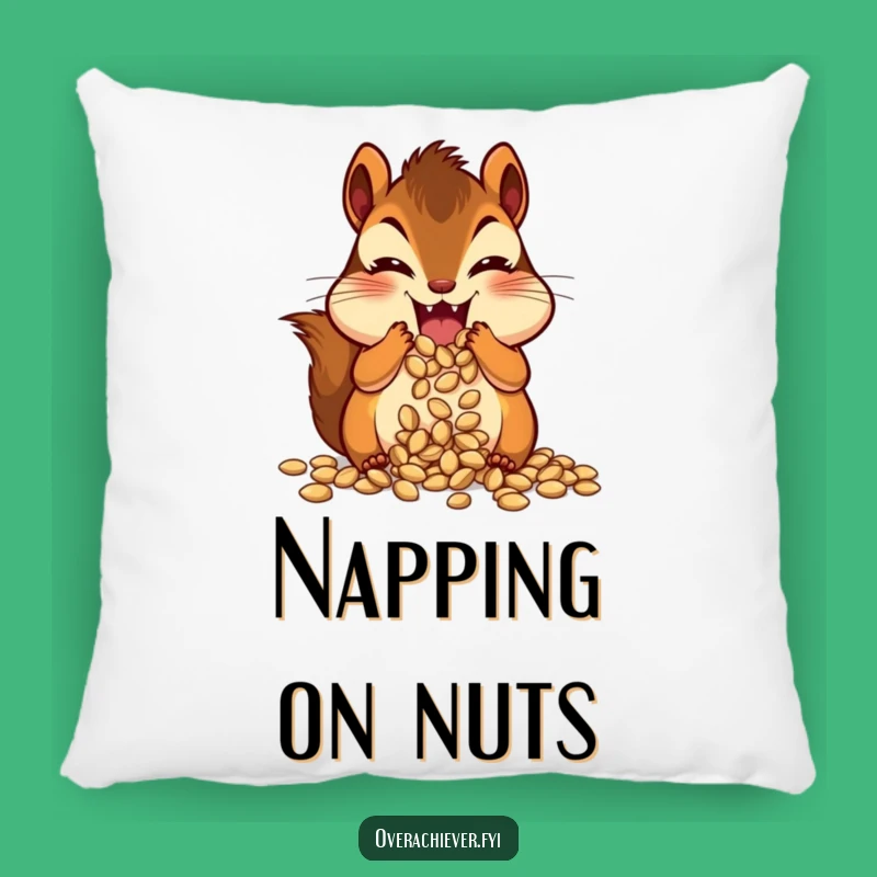 Funny Chipmunk Stuffing Cheeks Pillow - Cozy & Hilarious Snack Lover's Dream