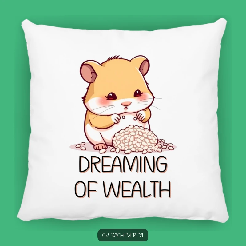 Funny Hamster Rice Counting Pillow, Cozy & Amusing Home Decor