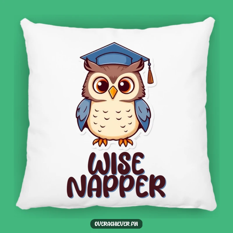 Funny Owl Pillow - Cozy & Wise Accent for Grad's Room