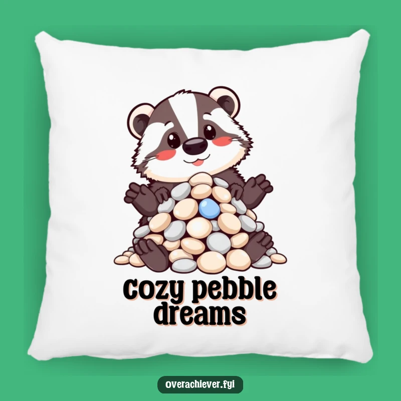 Funny Proud Badger Pillow: A Humorous Gift for Cozy Organizers