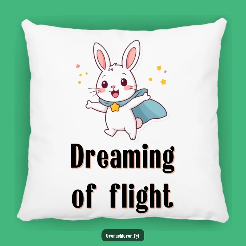 Funny Rabbit Flying Pillow - Cozy & Hilarious Superhero Comfort