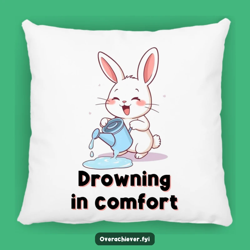 Funny Rabbit Watering Pillow: Cozy Garden Accent, Perfect Funny Gift