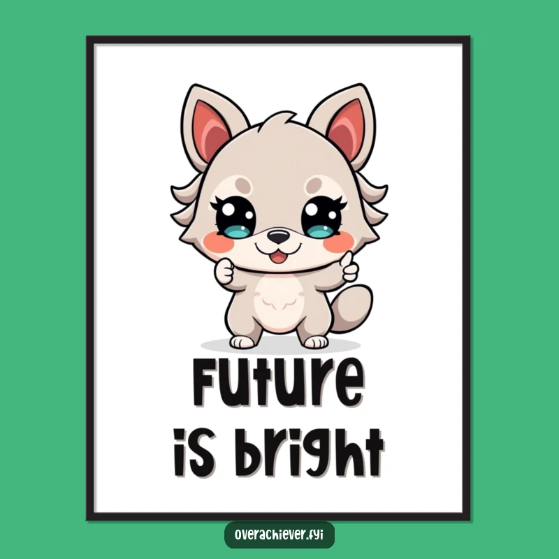 Funny Determined Animal Digital Print: Confident Vision, Future Art, Inspire Funny Gift