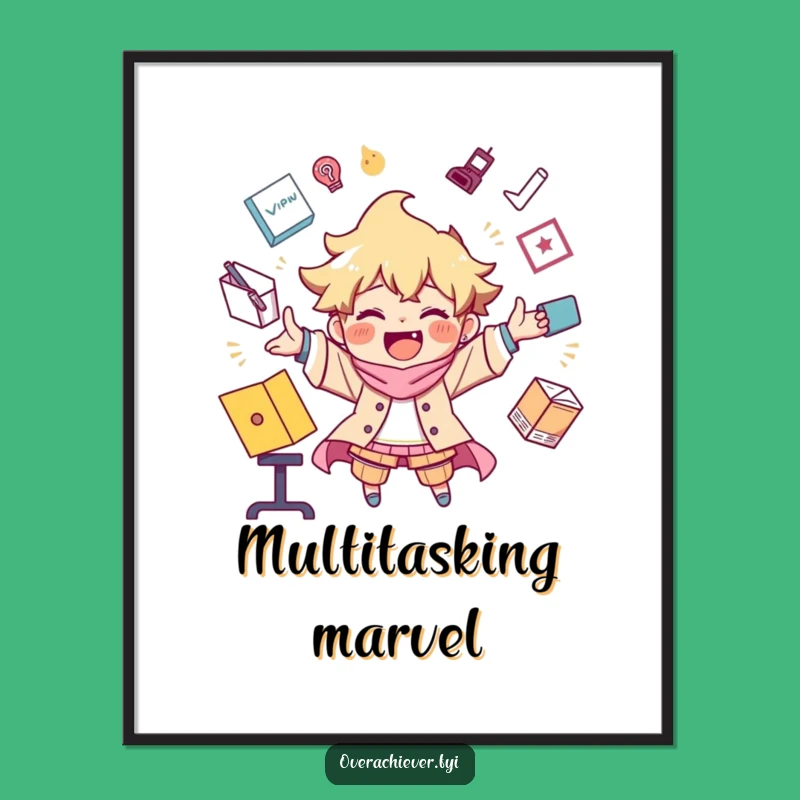 Funny Juggling Master Digital Art: Decorate Your Space with Dynamic Humor Gift