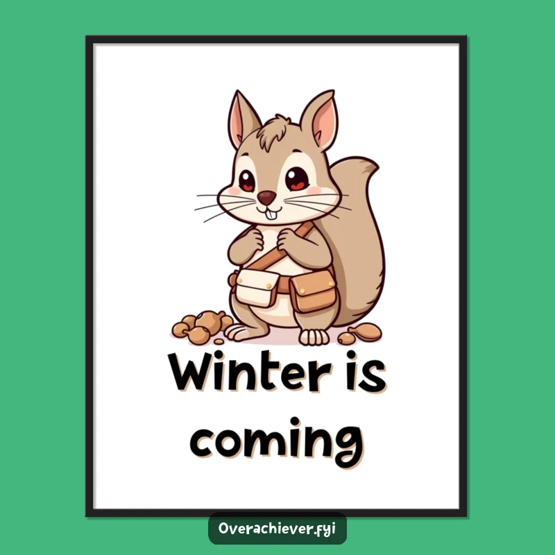 Funny Squirrel Planner Digital Art: Printable Organization, Awesome Funny Gift!