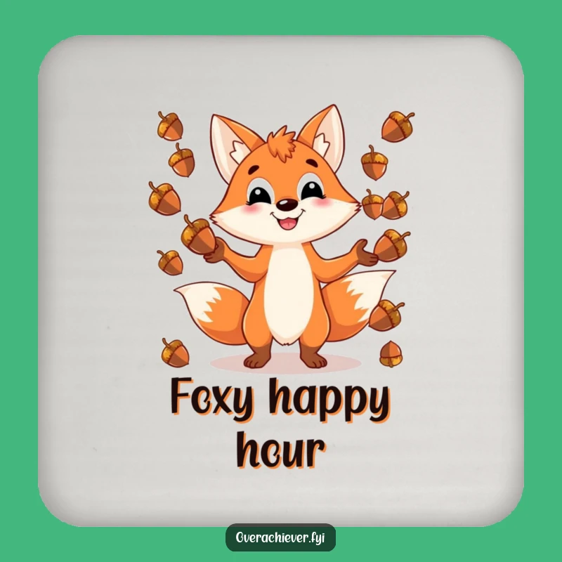 Funny Fox Coaster Set - Protect Surfaces with Playful Humor