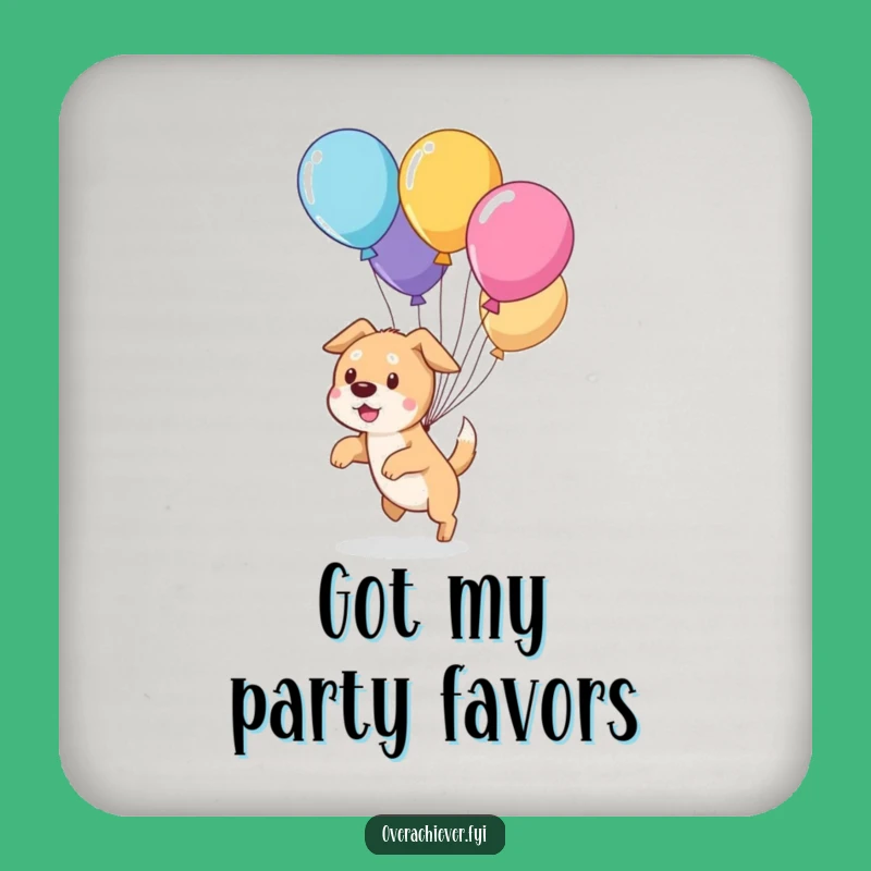Funny Dog Balloon Herding Coaster: Pawsome Protection, Hilarious Gift Set