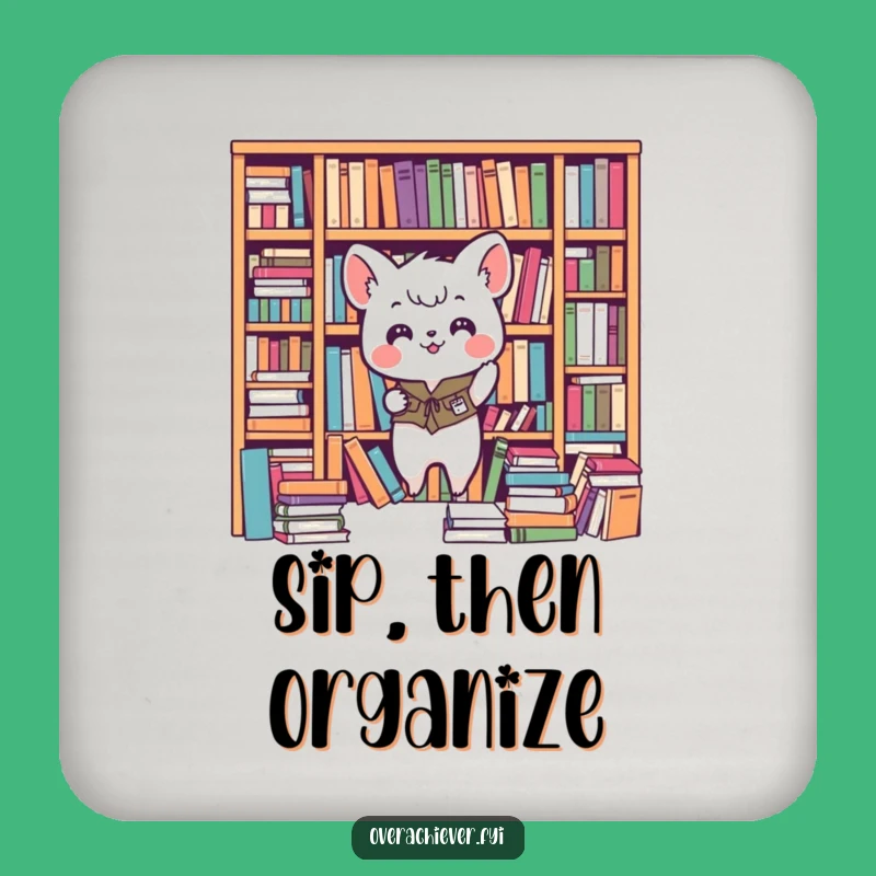 Funny Organizer Animal Coaster: Bookshelf Tidy Protector - Perfect Gift!