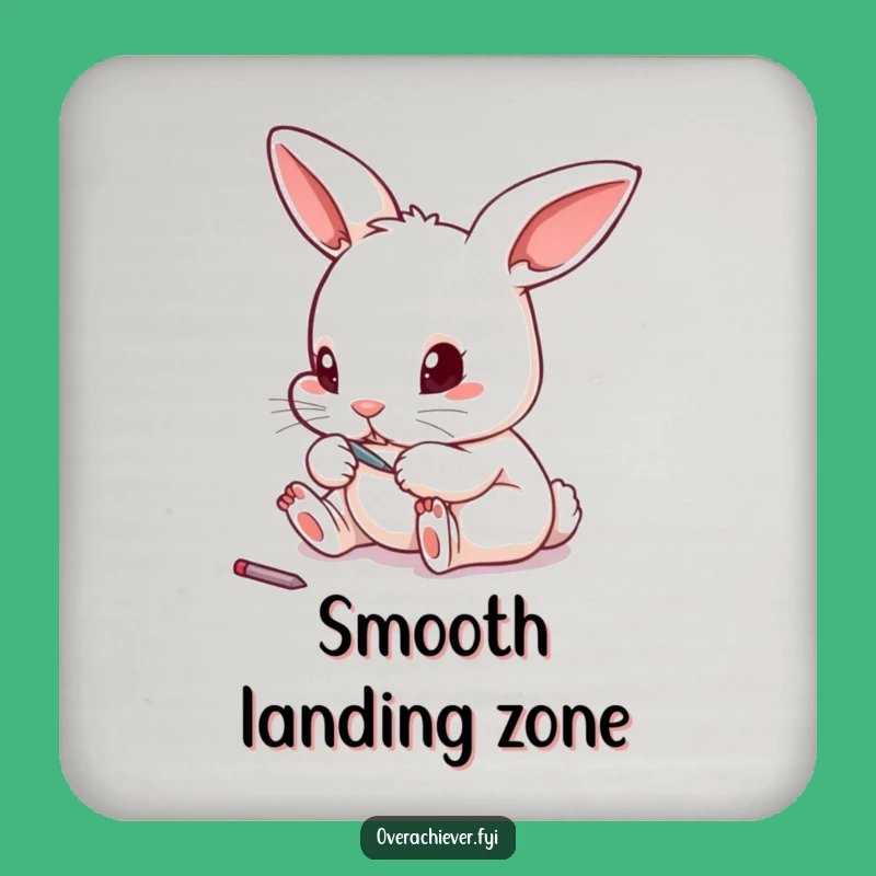 Funny Rabbit Toenail File Coaster, Protect Surfaces with Humor