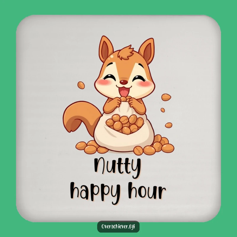 Funny Squirrel Coaster Set - Protect Surfaces with Nature Humor