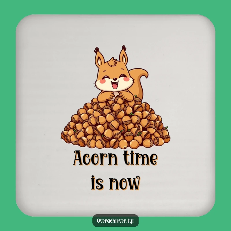 Funny Squirrel Coasters: Protect Surfaces with this Hilarious Acorn Hoarding Set