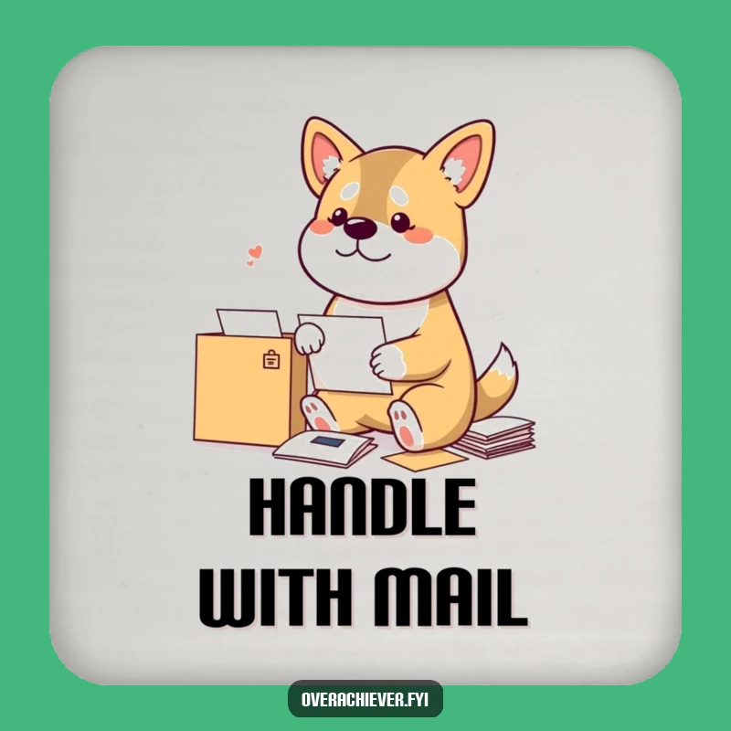 Funny Dog Mail Sorter Coaster: Protect Surfaces with This Humorous Gift