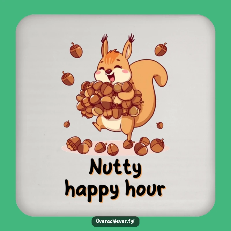 Funny Squirrel Juggling Coaster: Acorn Protection, Perfect Funny Gift Set