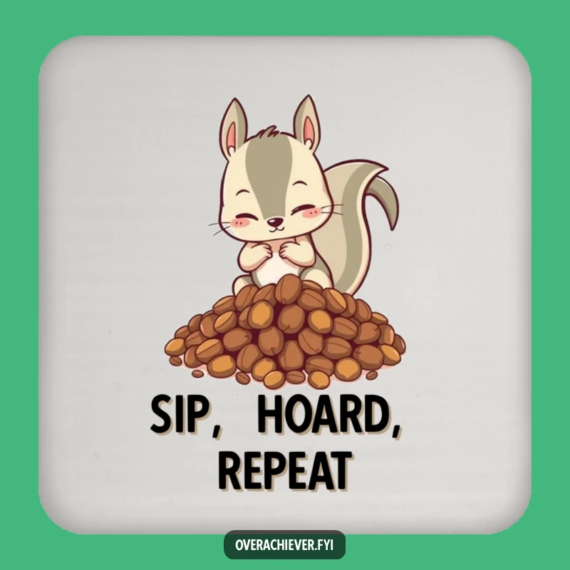 Funny Squirrel Coasters - Protect Surfaces with Humorous Preparedness!