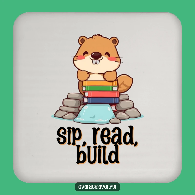 Funny Beaver Coasters - Protect Surfaces with Literary Charm!