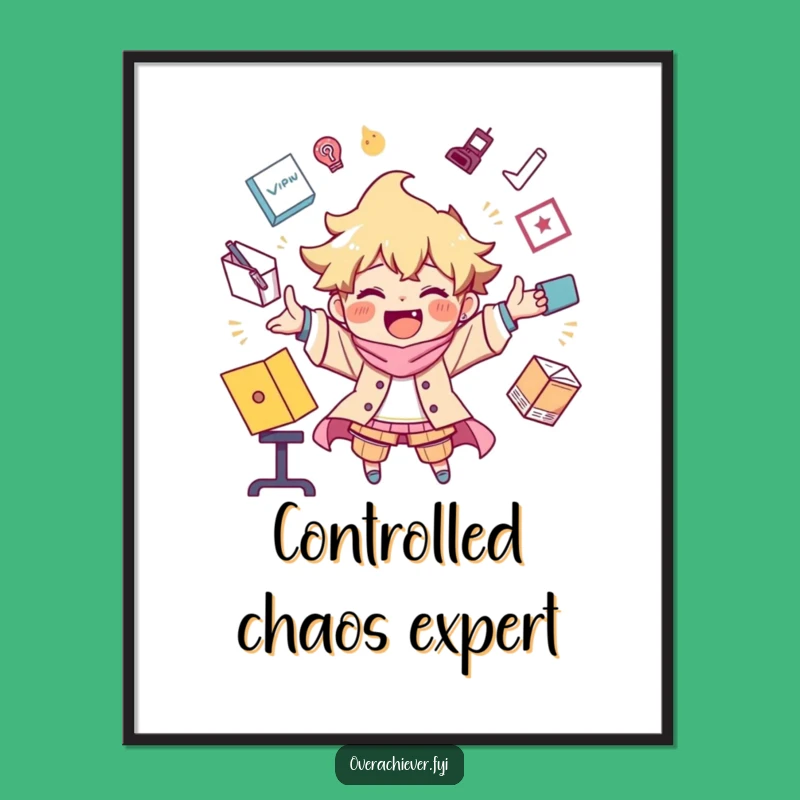 Funny Juggling Master Poster: Decorate Your Space with Multitasking Humor Gift