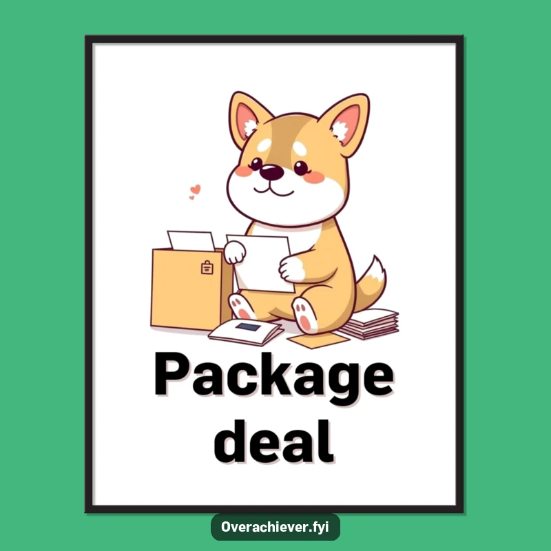 Funny Dog Mail Sorter Poster: Humorous Wall Art & Gift for Dog Fans