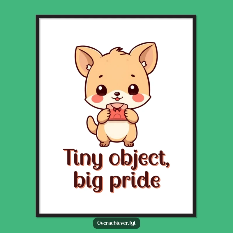 Funny Proud Animal Poster: Tiny Masterpiece Art - Great Decor Gift!