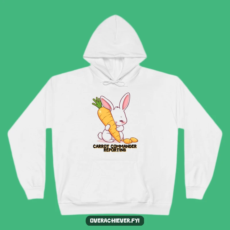 Funny Bunny Polishing Carrot Hoodie: The Ultimate Humorous Gift for Driven Dreamers