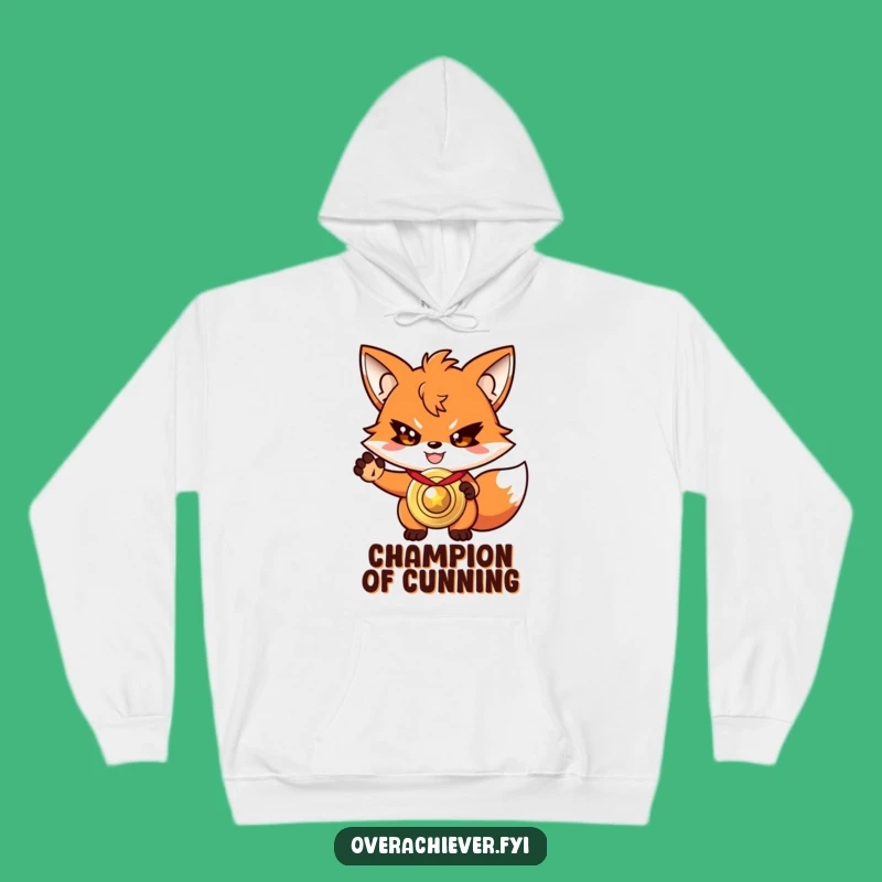 Funny Fox Medal Hoodie: Cozy Winner's Gear, Perfect Funny Gift