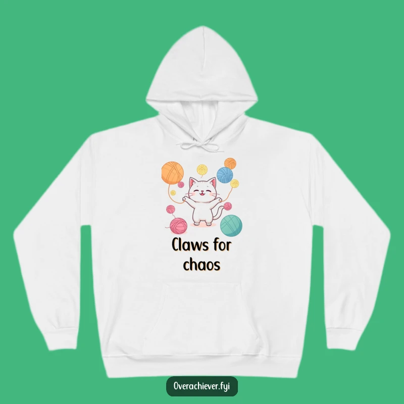 Funny Kawaii Cat Hoodie - Cozy Up with Yarny Shenanigans!
