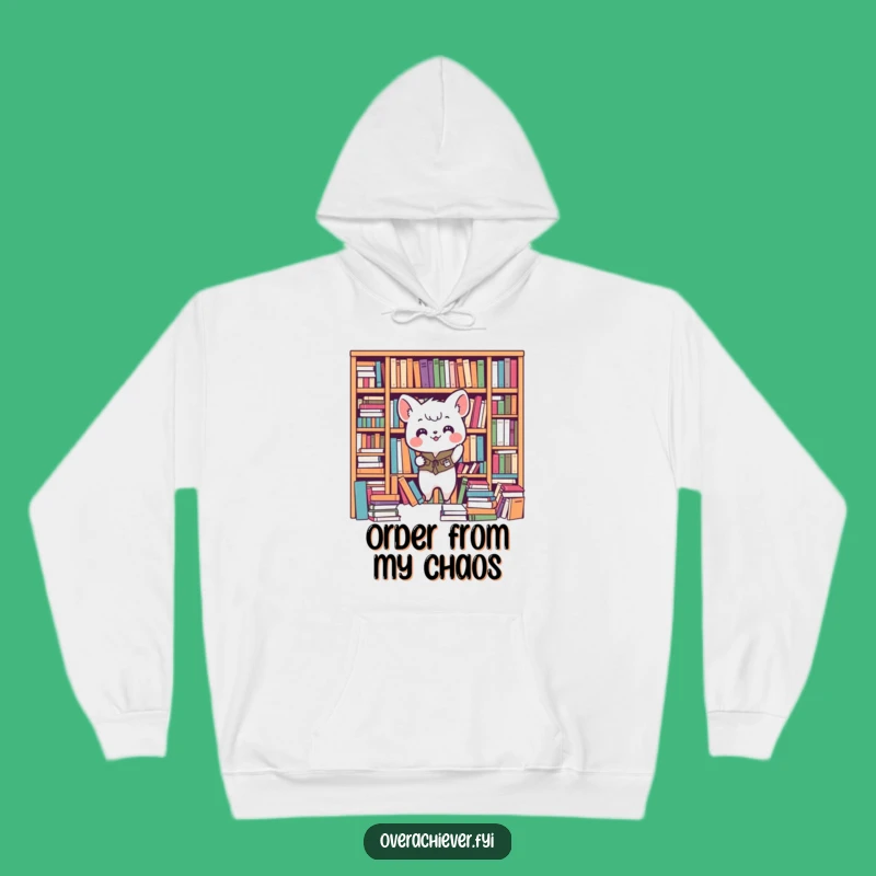 Funny Organizer Animal Hoodie: Cozy Bookshelf Hero - Ideal Gift!
