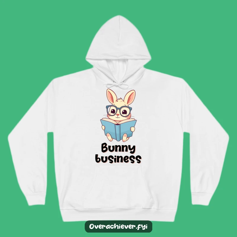 Funny Rabbit Hoodie - Cozy & Cute Design for Bookworms