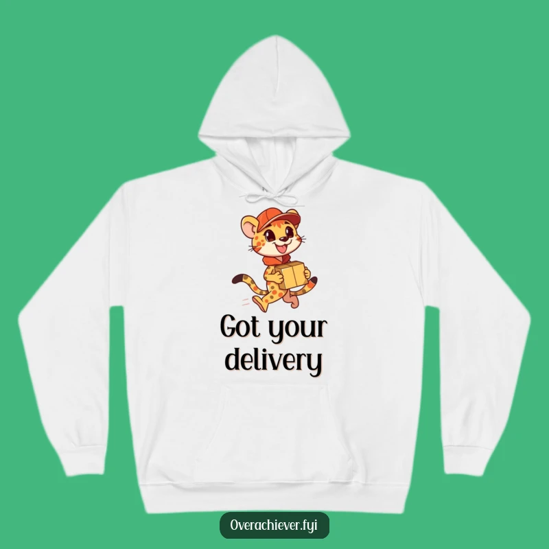 Funny Cheetah Delivery Hoodie: Cozy Comfort for the Speedy Go-Getter Gift